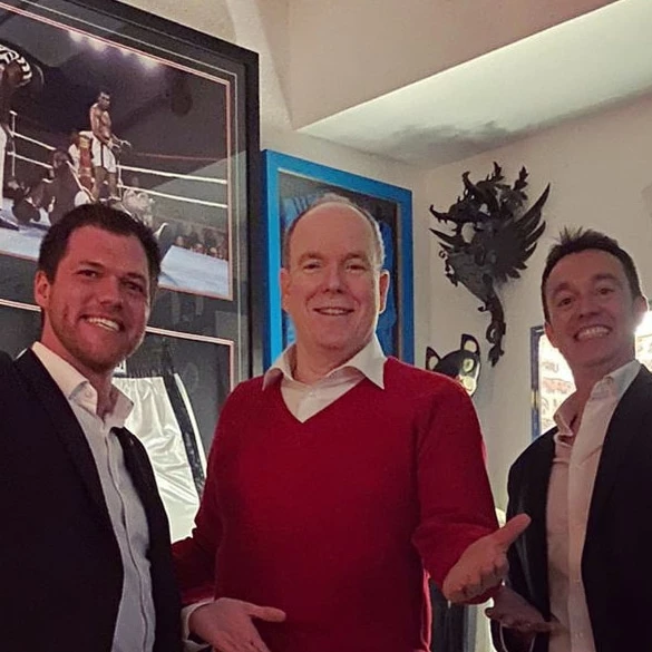 Magic Julian avec le Prince Albert II de Monaco — Palais Princier